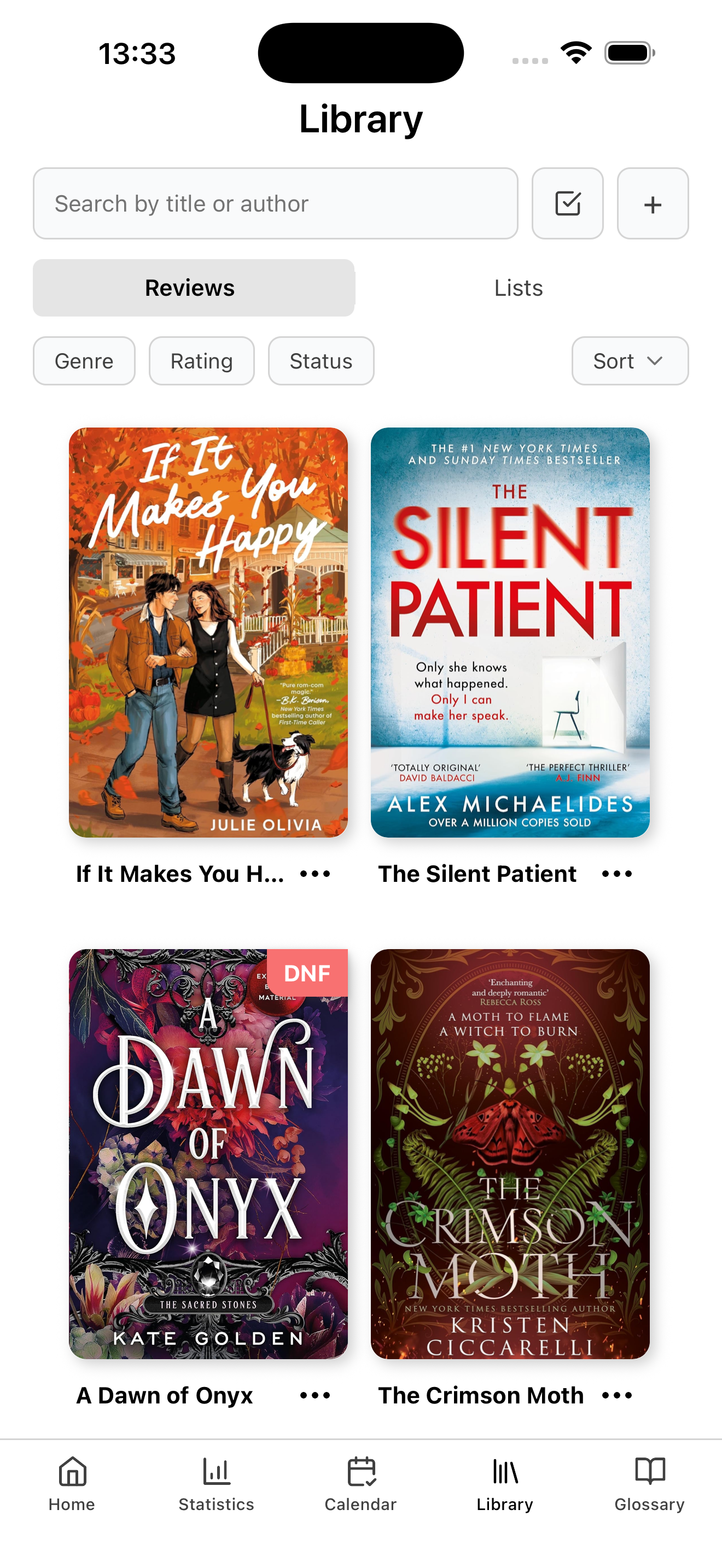 Chronologically organized book reviews